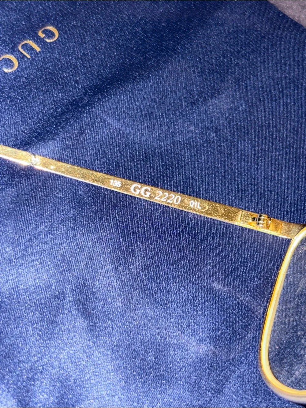 Gucci Gold Crystal Accent Women's Eyeglass Frame - Italian Design
